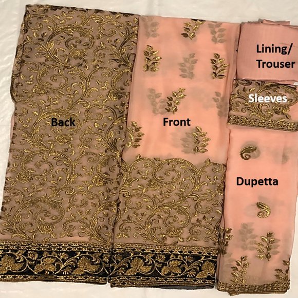 Woman's unstitched Pakistani Suit - Picture 2 of 2